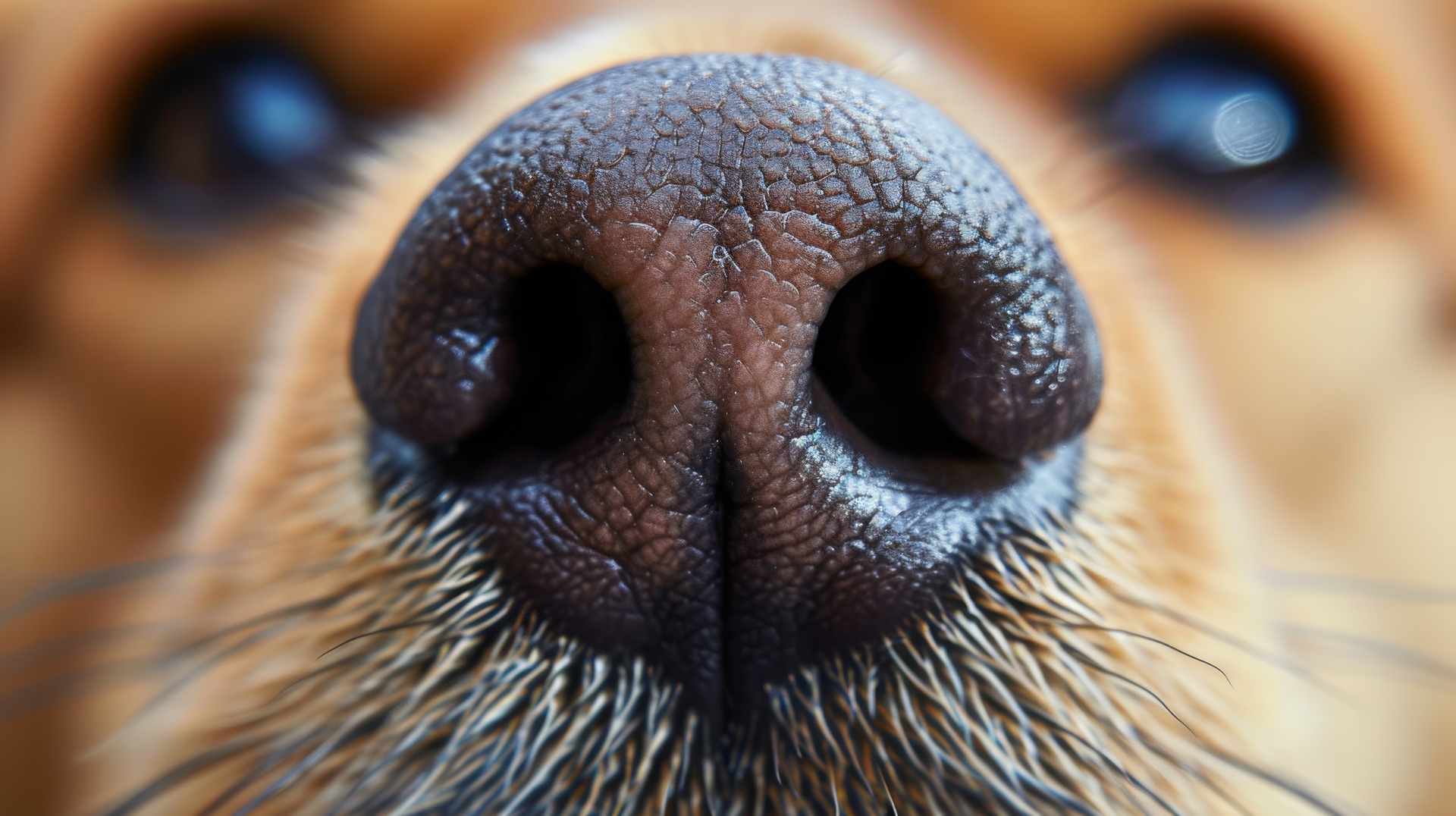 close up photo of a dogs nose